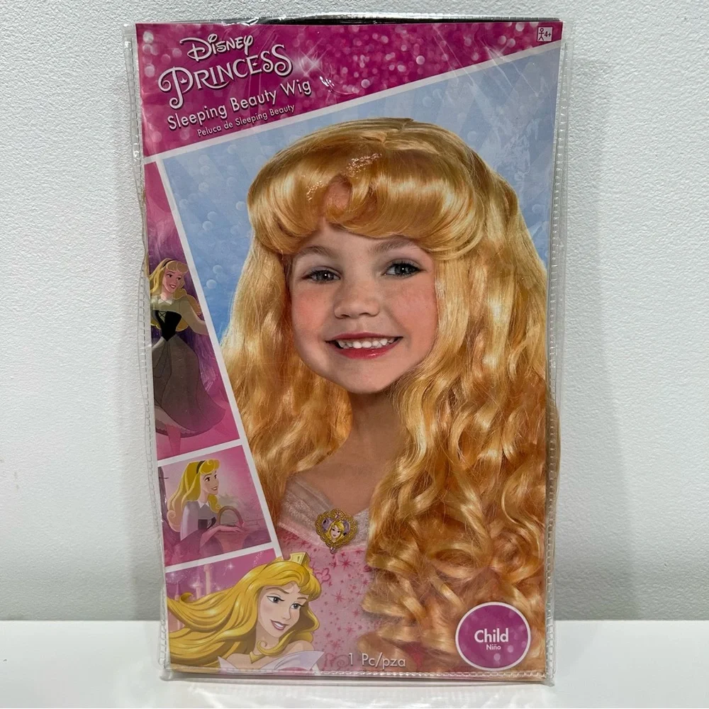 Disney Princess Sleeping Beauty Light Up Dress Costume w/ Wig NWT Sz Small 4-6 - Picture 6 of 7